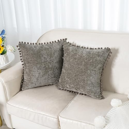 Miniatura 2 de HWY 50 Juego de 2 fundas de almohada decorativas de color azul marino de 16 x 16 pulgadas para sofá y cama de sala de estar, de cachemira, suave,