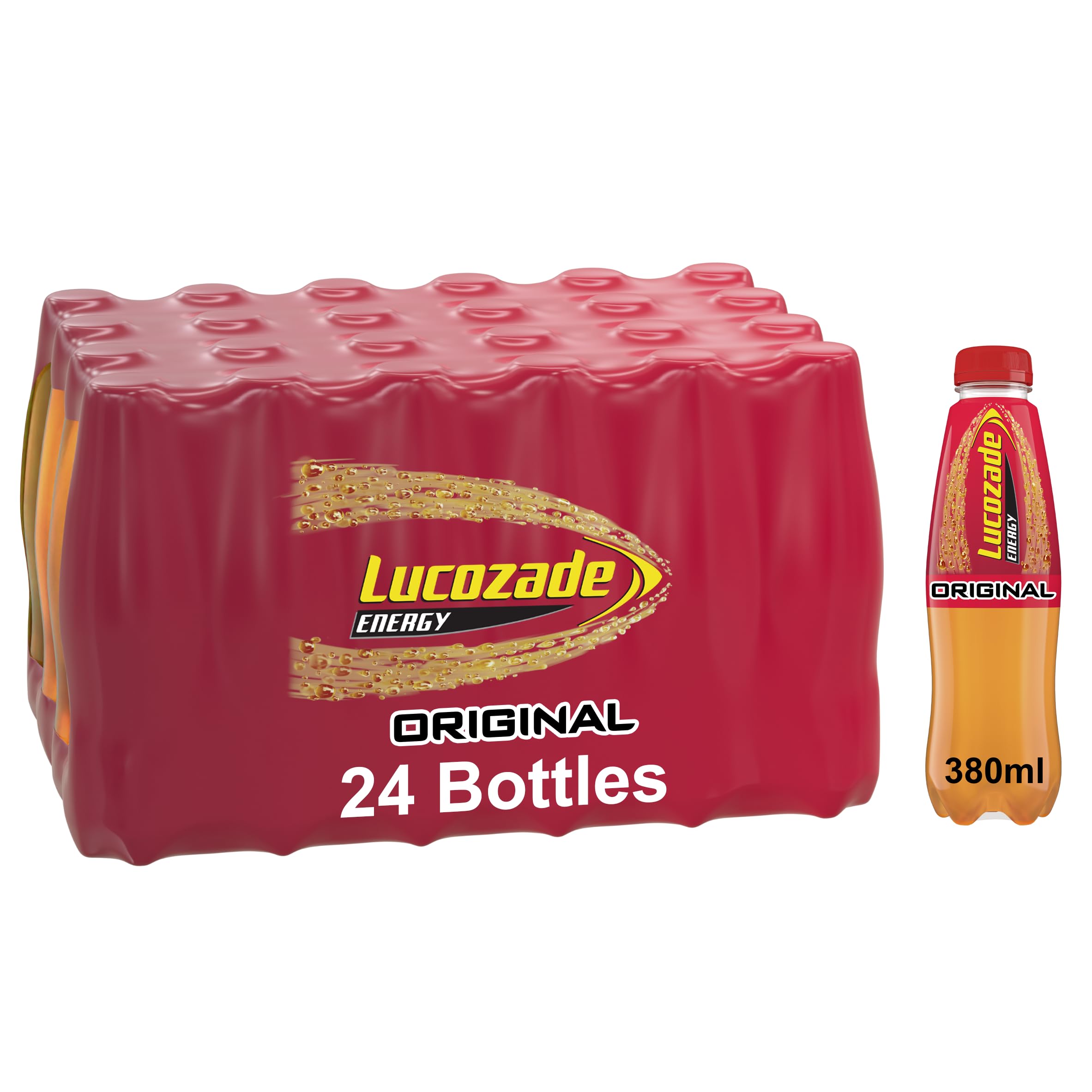 Buy Lucozade Energy Original 24 Bottles x 380ml Sparkling Glucose