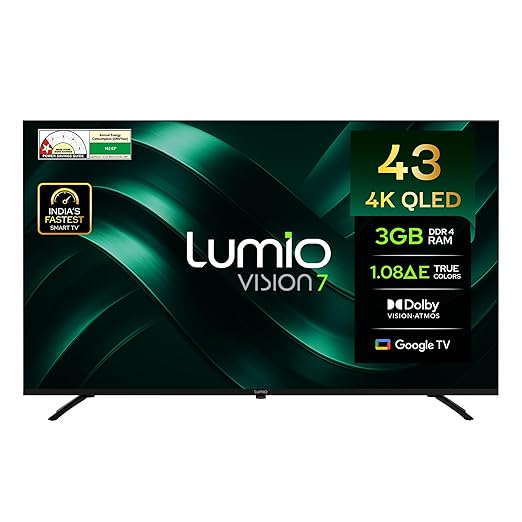 Lumio Vision 7 109 cm (43 inches) 4K Ultra-HD Smart QLED TV FTW1-ADSG