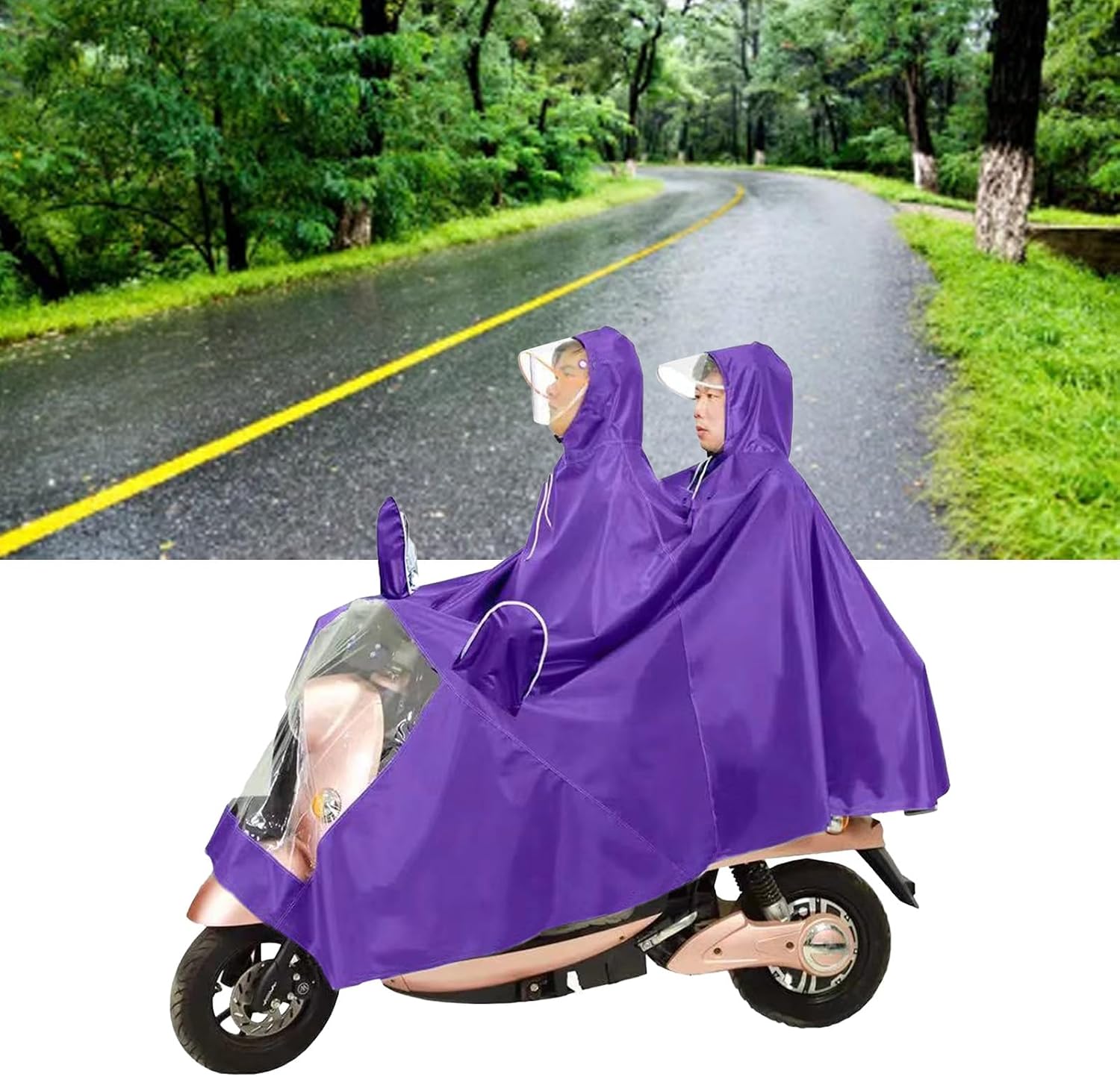 Gavigain Universal Motorcycle Raincoat,bike Rain Coat Outdoor Rain Poncho Waterproof Reusable Adult Poncho Motorcycle Scooter Cycling Raincoat (#2)