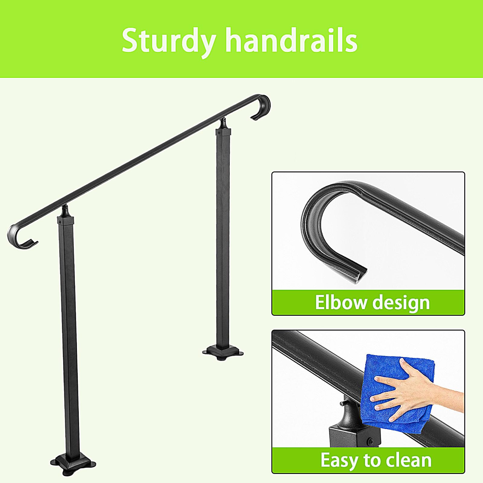 Amazon | 階段 手すり 後付け 階段手摺 アイアン 工業用パイプ錬