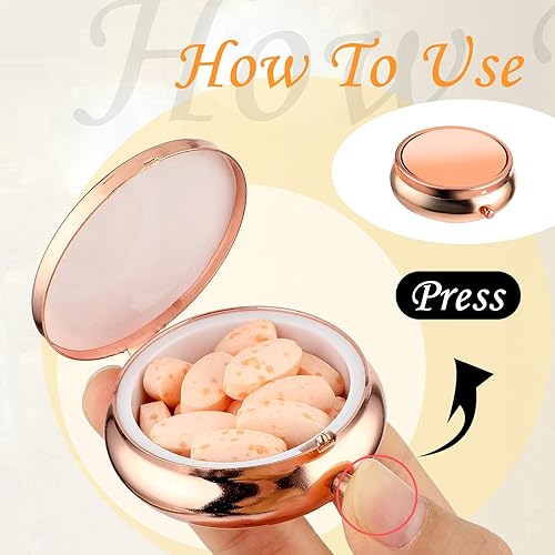 Vista 23 de Sibba Pastillero portátil para medicina, pastillero multifuncional a prueba de humedad para bolso y bolsillo, bonita caja organizadora de píldoras 1