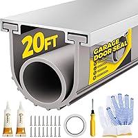 Vista 10 de Holikme sellos de puerta de garaje inferiores de goma, sello de puerta de garaje de goma flexible, rampas de umbral de puerta, kit de sellado