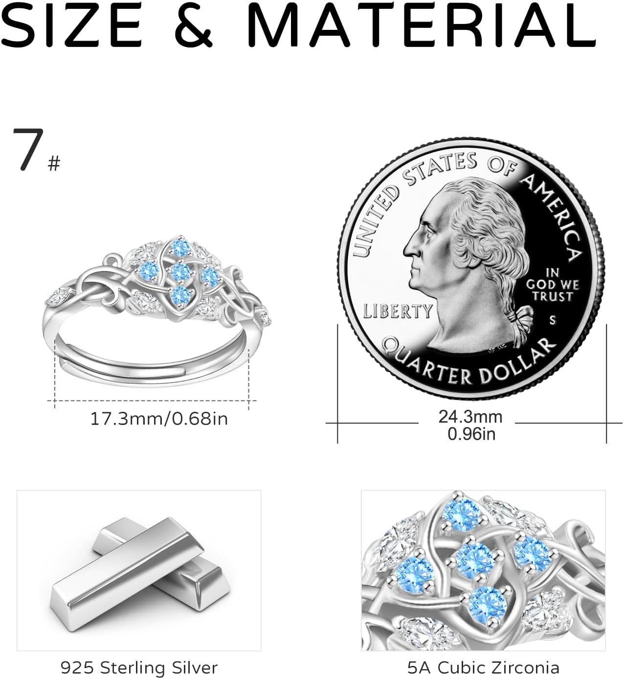 Cuoka Celtic Knot Ring Sterling Silver 925 Filigree Braided Irish Knot Lucky Wedding Promise Engagement Self Love Rings Norse Viking Jewelry for Women