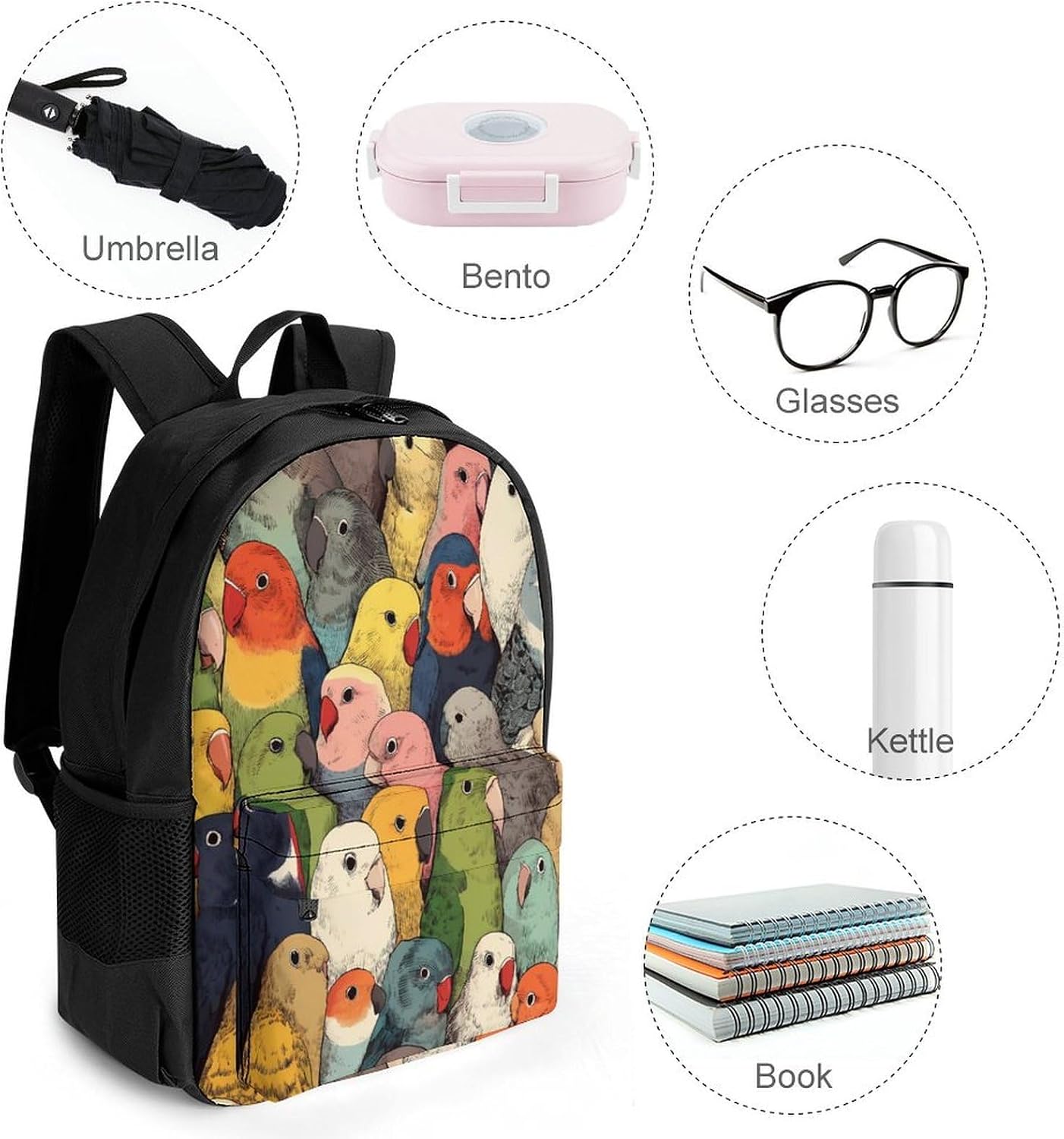 Vintage Parrot Backpack Lightweight Backpacks Work Bag