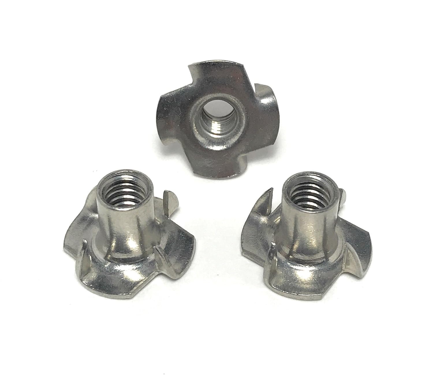 TNUT Stainless Steel 1/420x7/16 4 Prong Tee Nuts (1/420 Thread 7/16