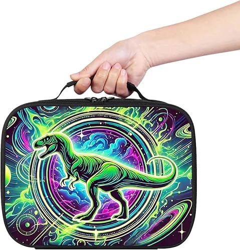 Miniatura 47 de Lonchera de fútbol para niños, bolsa de almuerzo para escuela primaria, regalo para niños y niñas o hijo, poliéster, sin correa de hombro, a prueba