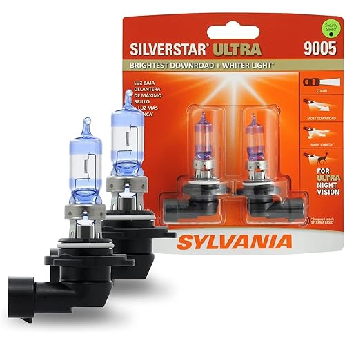 SYLVANIA 9005 SilverStar Ultra High Performance Halogen Headlight Bulb, (Contains 2 Bulbs)