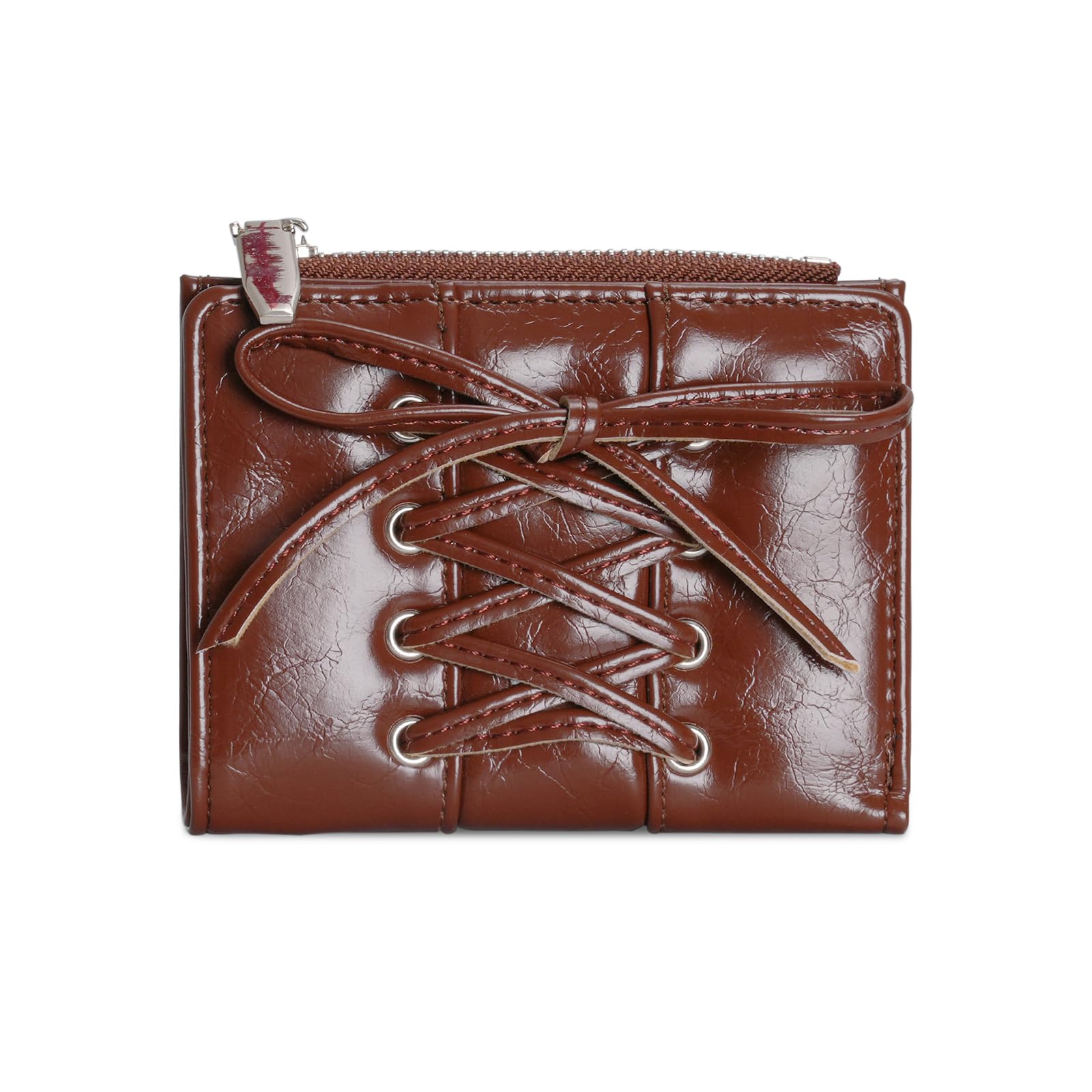 Elnwnnkc Wallet with Card Holder Coin Purse Simple Change Purse Lovely Bows Short PU Leather Wallet for Travel Lovely Bows