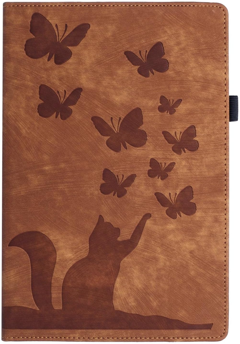 Anti-Yellowing Tablet Case Compatible with Kindle Paperwhite 1/2/3/4 6 inch Embossed Folding Stand Protective Cover Flip Case Shockproof PU Leather Card Slot Tablet Shell(Kahverengi)
