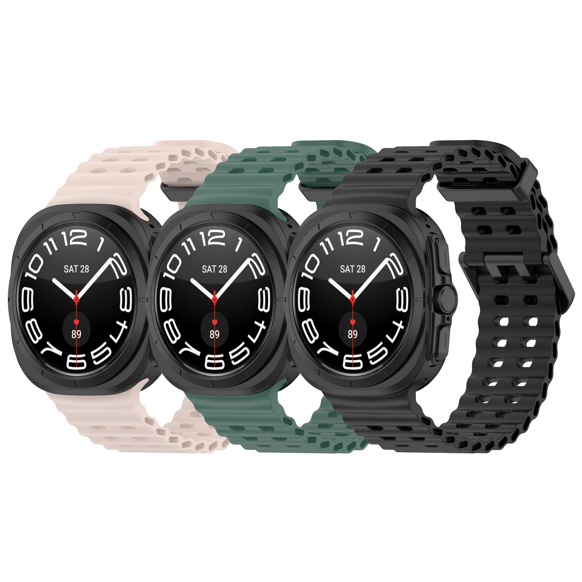 Fit for Samsung Galaxy watch Ultra 47mm Watch Bands Women Men, Adjustable Sport Soft Silicone Replacement Bands Straps Wristbands Fit for Samsung Galaxy watch Ultra 47mm