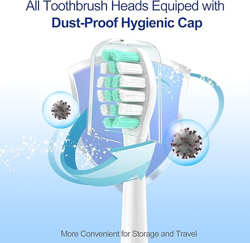 Miniatura 2 de OralClass Cabezales de repuesto para cepillos de dientes compatibles con Philips Sonicare cabezales de cepillo eléctrico suave para Sonic Care C1 C2