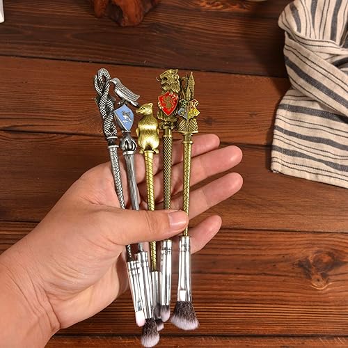 Miniatura 6 de Juego de brochas de maquillaje de metal, varita de mago, juego de brochas de maquillaje para mujeres, sombra de ojos mágica, delineador de ojos,