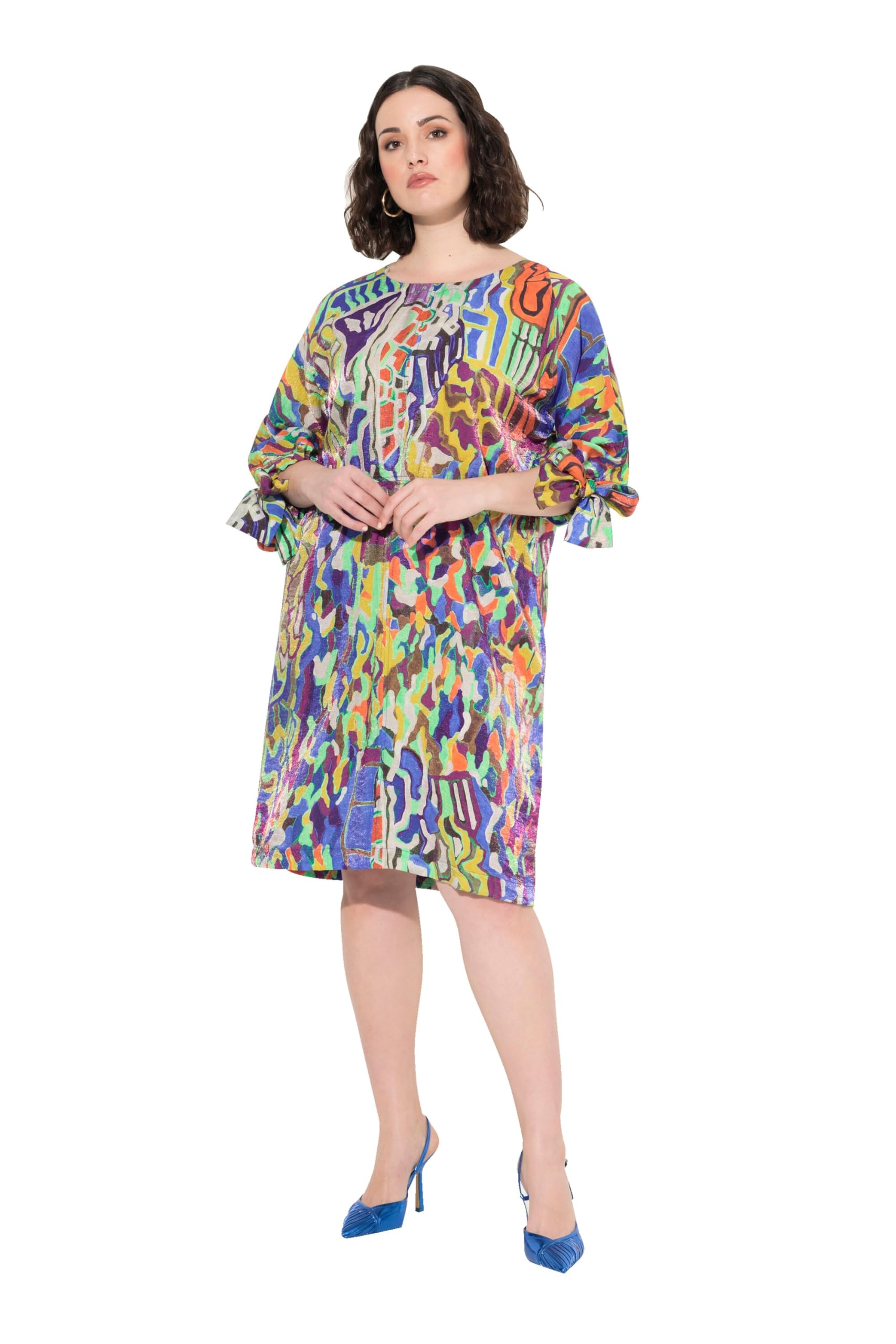 Ulla Popken Damen große Größen Übergrößen Plus Size Kleid mit Muster 835501