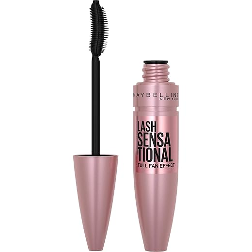 MAYBELLINE Maybelline Lash Sensational Máscara De Cílios Lavável, Alongamento E Volume Para Um Efeito Leque Completo, Preto Acastanhado, 1 Unidade