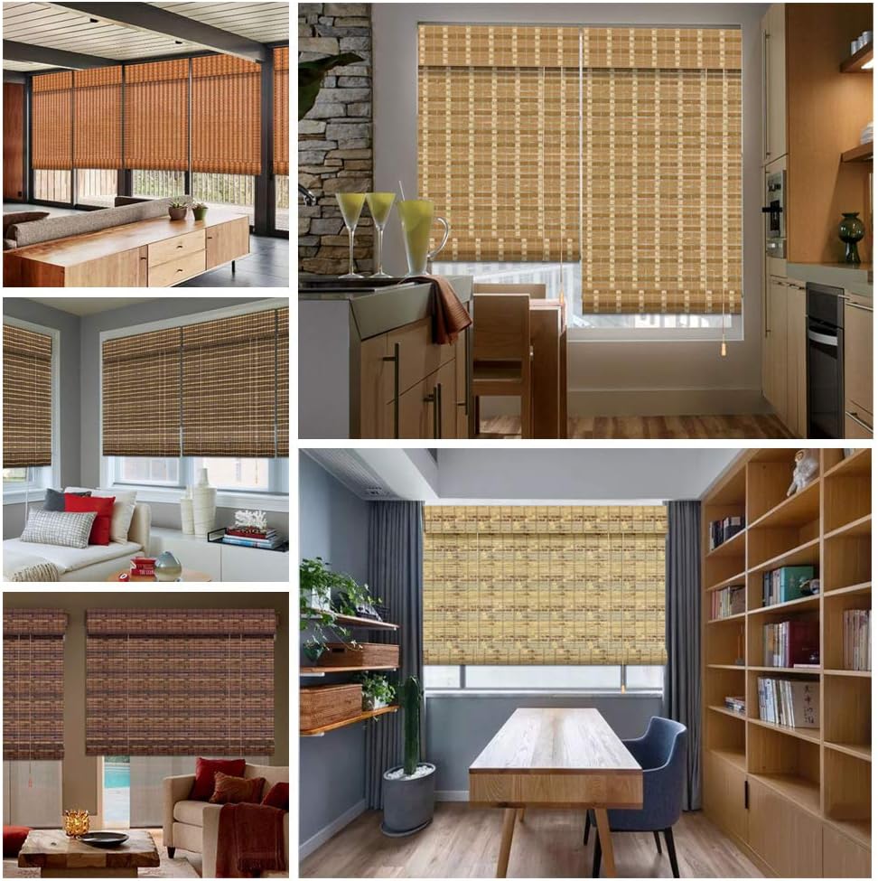 Buy LETAU Wood Window Shades Blinds, Bamboo Light Filtering Roller