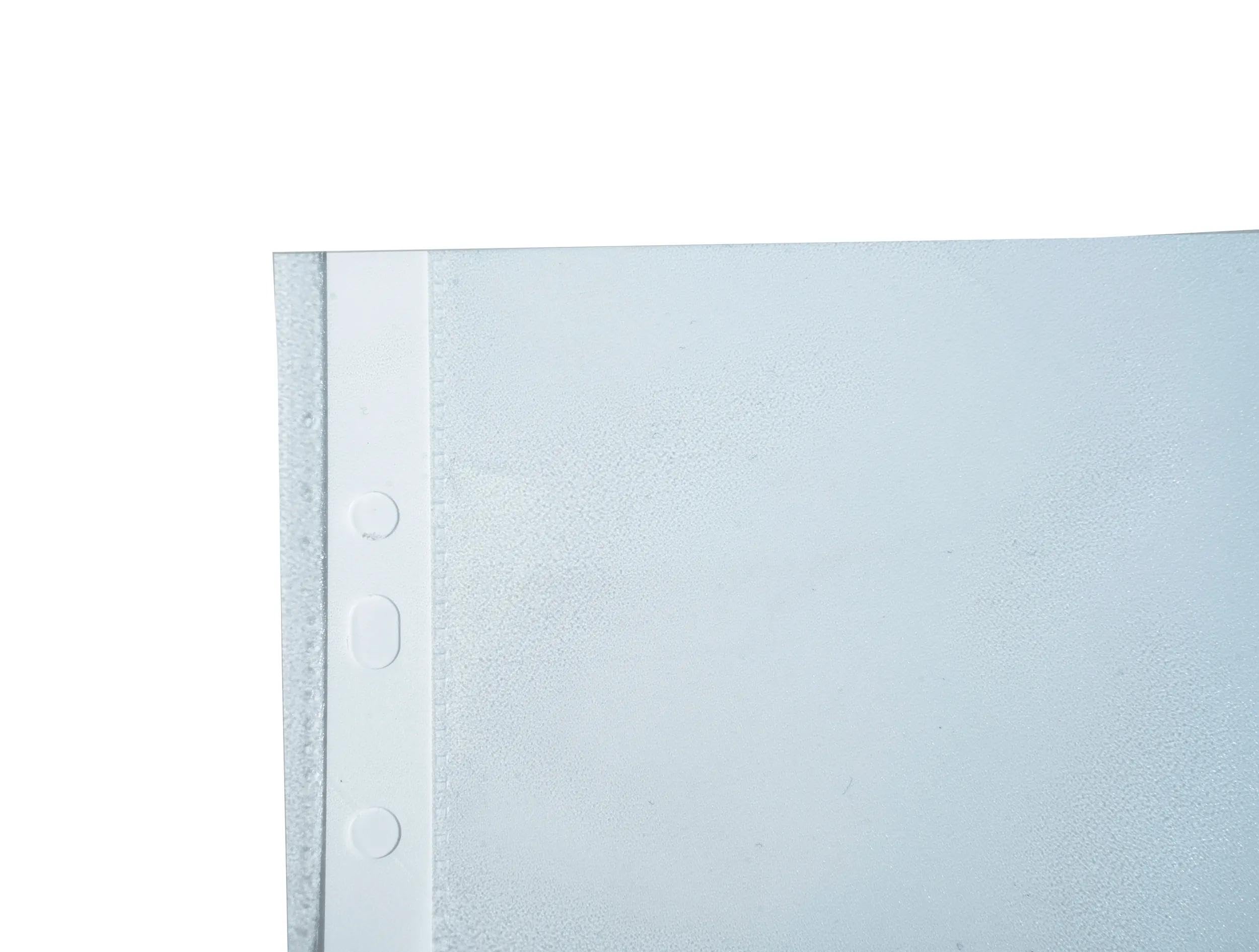 Exacompta 500 fundas perforadas Premium PP rugoso 8/100 mm incoloro