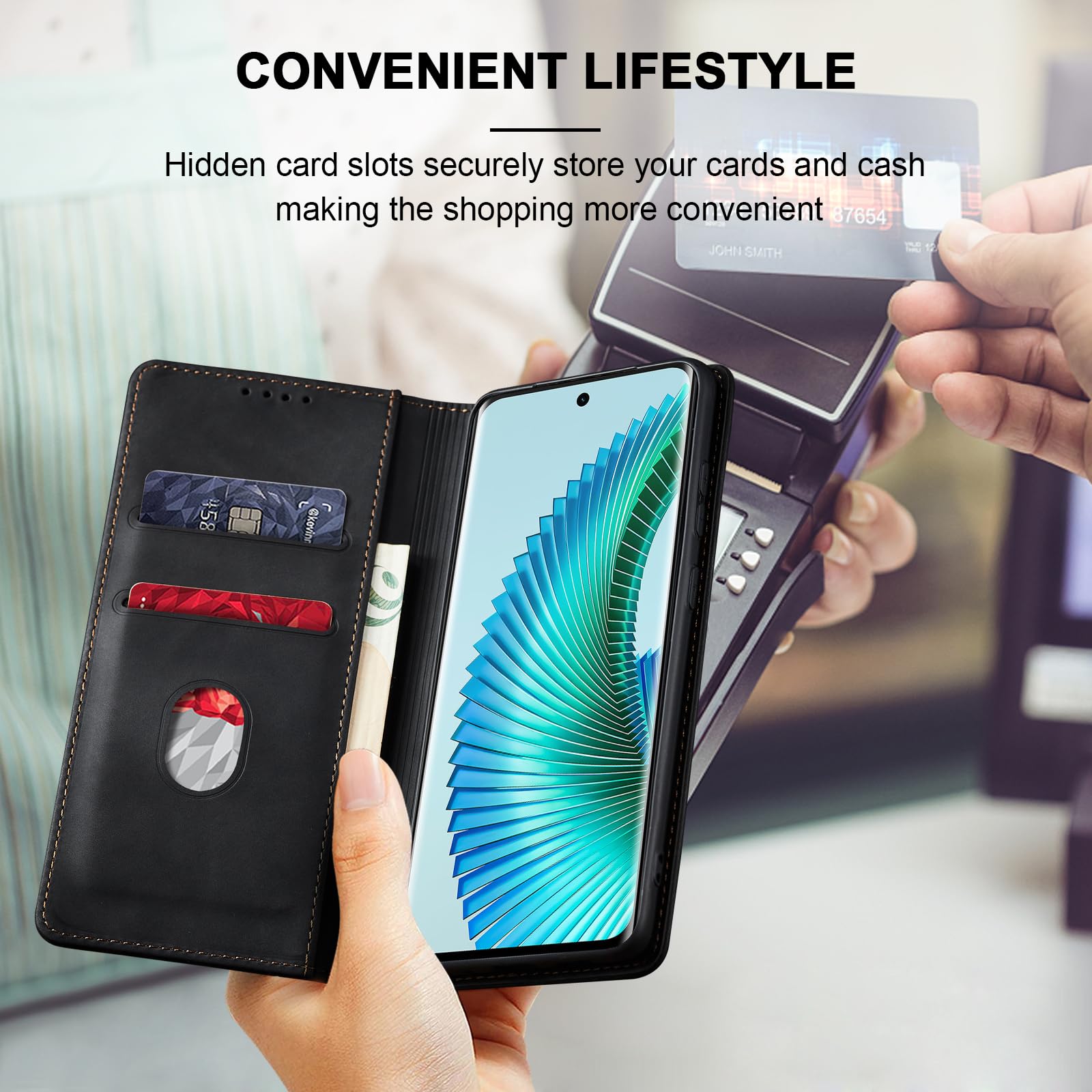 Handyhülle Für Honor Magic 6 Lite 5G – PU Leder Flip Case Mit Standfunktion & Kartenfächern
