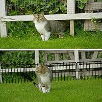 Vista 7 de Valla de Barrera de Animales, 10 Piezas Mejoradas de 1.26 Pulgadas Vallas Decorativas Sin Excavación para Conejos y Defensa del Suelo para Perros