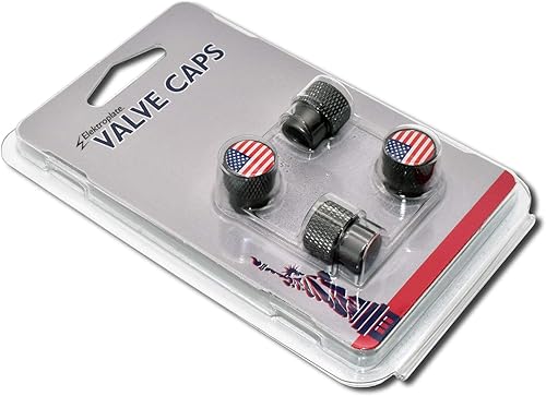 Miniatura 7 de Elektroplate Tapones universales de vástago de válvula de EE. UU., moleteado cromado mate