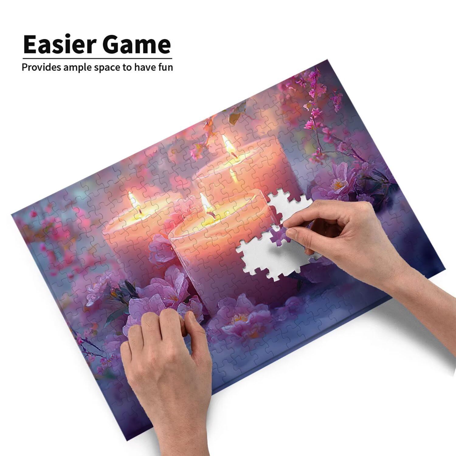 Puzzle de 2000 Piezas Puzzle Adultos 100x70cm Juego Educativo Regalos Rompecabezas para Adultos y niños a Partir de 14 Años, Regalo Creativo para la Relajación - (Flores de Vela) t-506