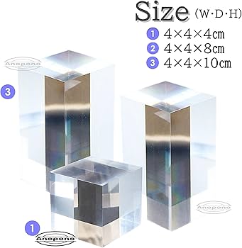 Amazon.co.jp: Anopono アクリルキューブ アクリルブロック 透明