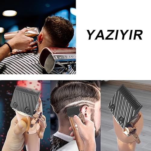 Miniatura 7 de FX8010B Cuchillas de repuesto de grafito negro compatibles con BaBylissPRO Barberology cuchillas de repuesto FX870FXF880FX810FX825FX673N, 2 unidades