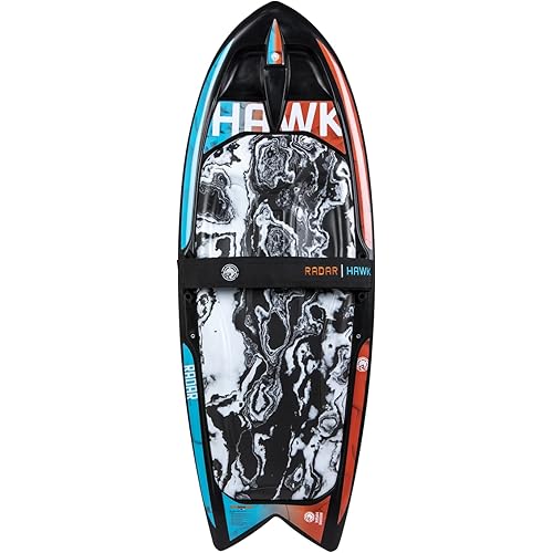 Radar Hawk Water Sport Kneeboard, Caffeinated Orange/Mint