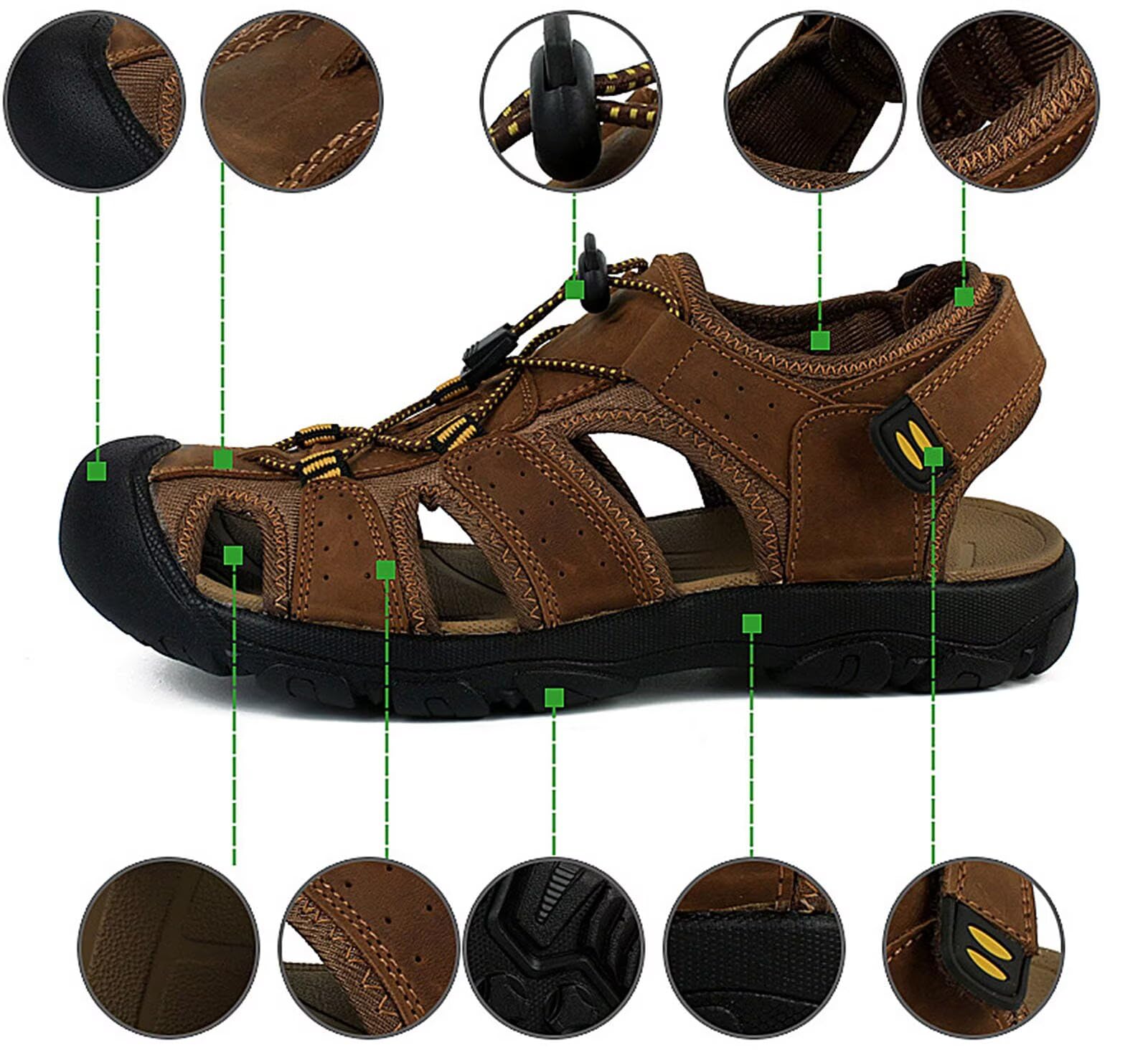 Rivccku Sandalias de Trekking y Senderismo para Hombre Sandalias Deportivas Al Aire Libre Cómodo Transpirable