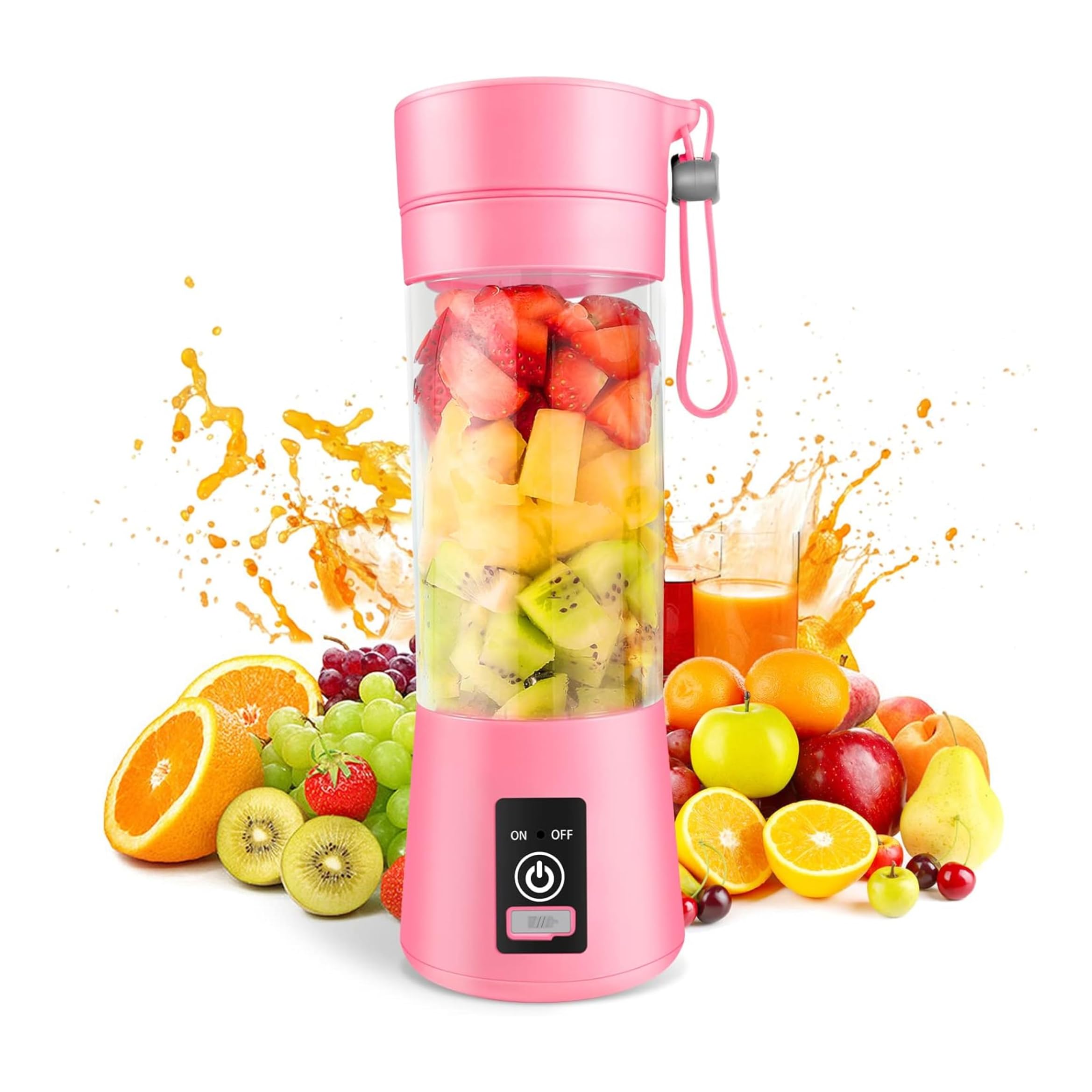 Drumstone (With No Cost 𝗘𝘅𝘁𝗲𝗻𝗱𝗲𝗱 𝗪𝗮𝗿𝗿𝗮𝗻𝘁𝘆) Portable 380ml USB Rechargeable Blender for Shakes, Smoothies & Juices – Easy to Clean, Safe, and Lightweight for Travel & Outdoor Use-image-43