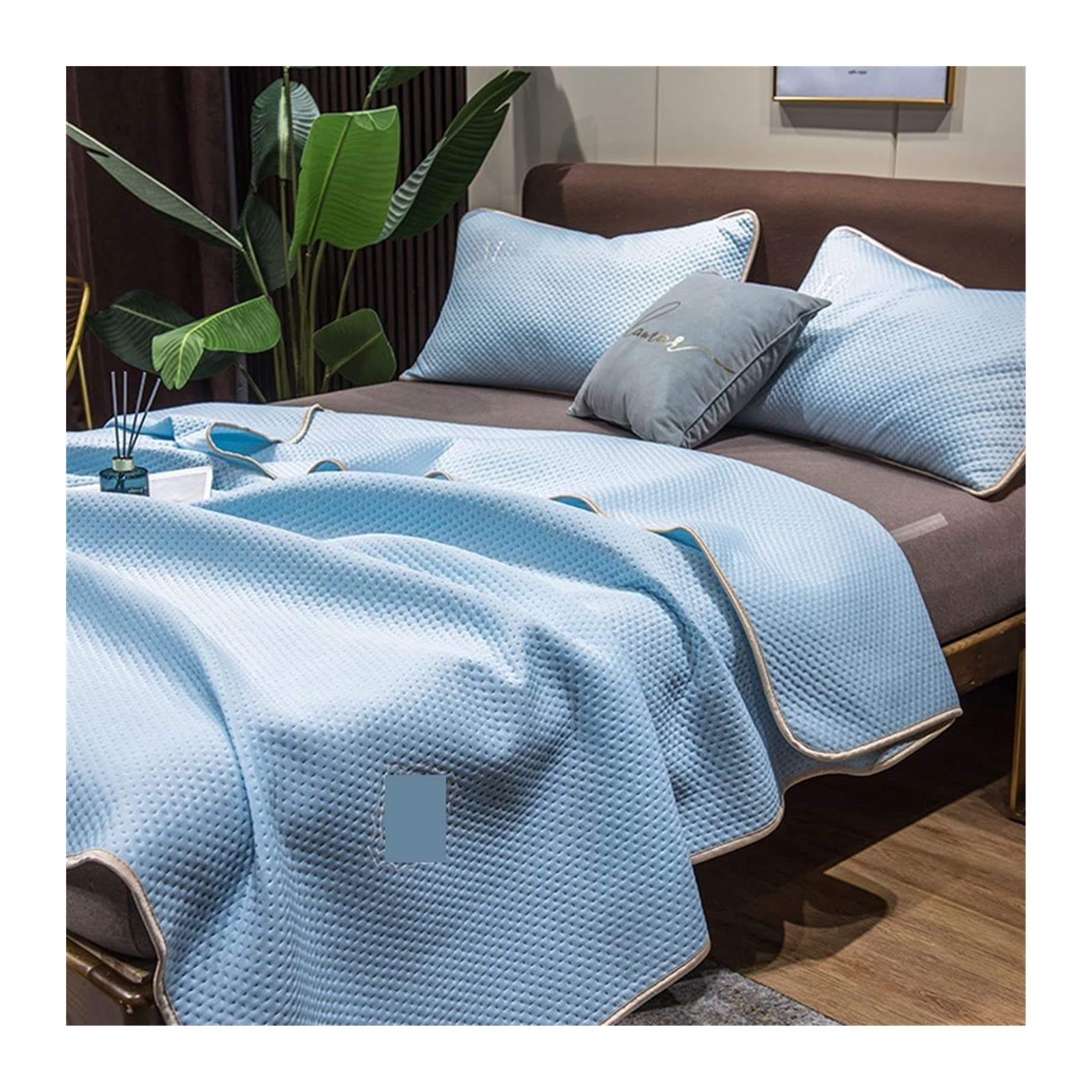 DUBTEDHOU Summer Blanket Lightweight Cooling Blanket Air Conditioning Comforter Multicolor Multiple Sizes(Blue,200X230cm)