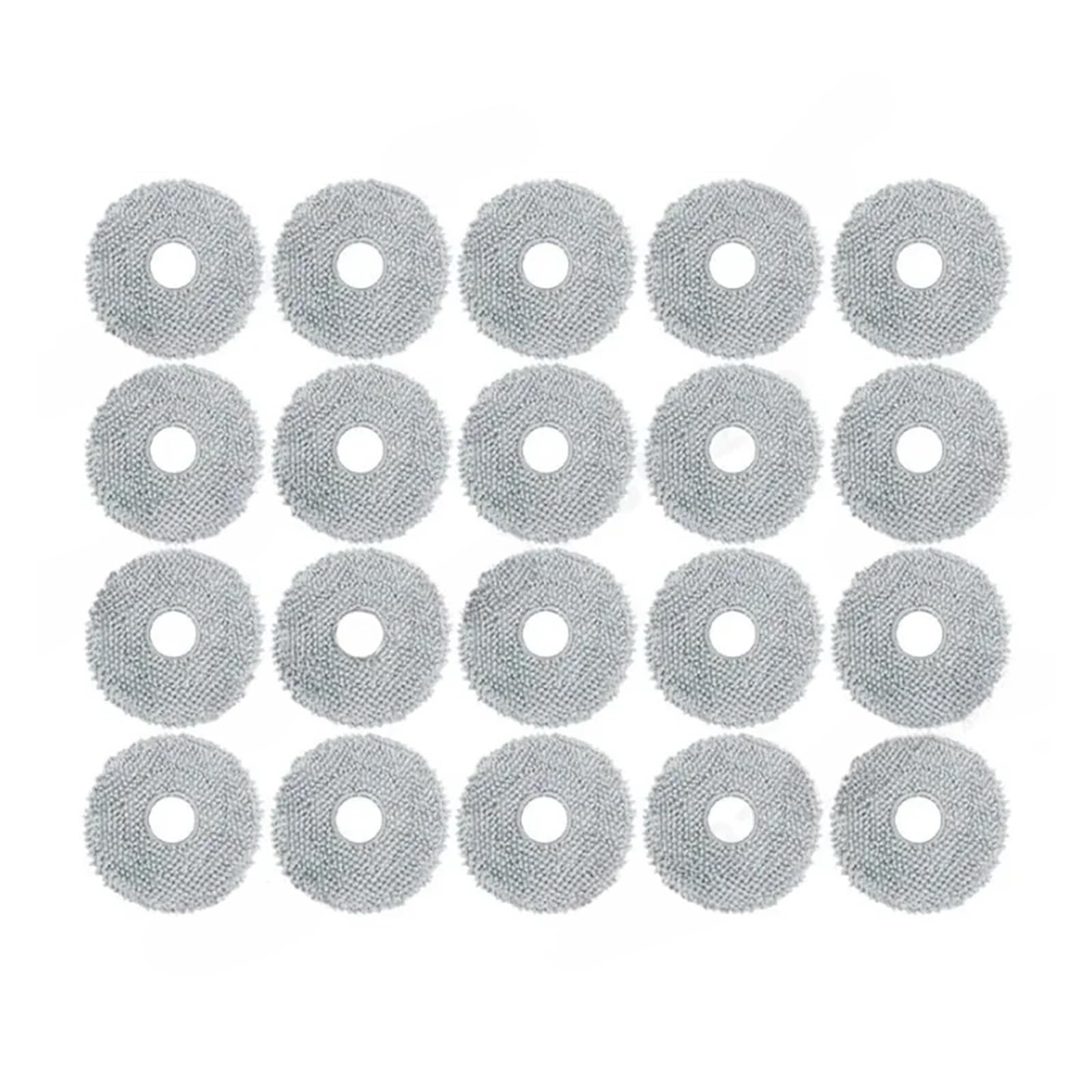 PORRSYDCD Main Roller Side Brush Filter Mop Pad Cloth Dust Bag，Compatible With Roborock Qrevo S, Qrevo Pro, Qrevo MaxV, Qrevo Plus Vacuum Parts(Mop X20)