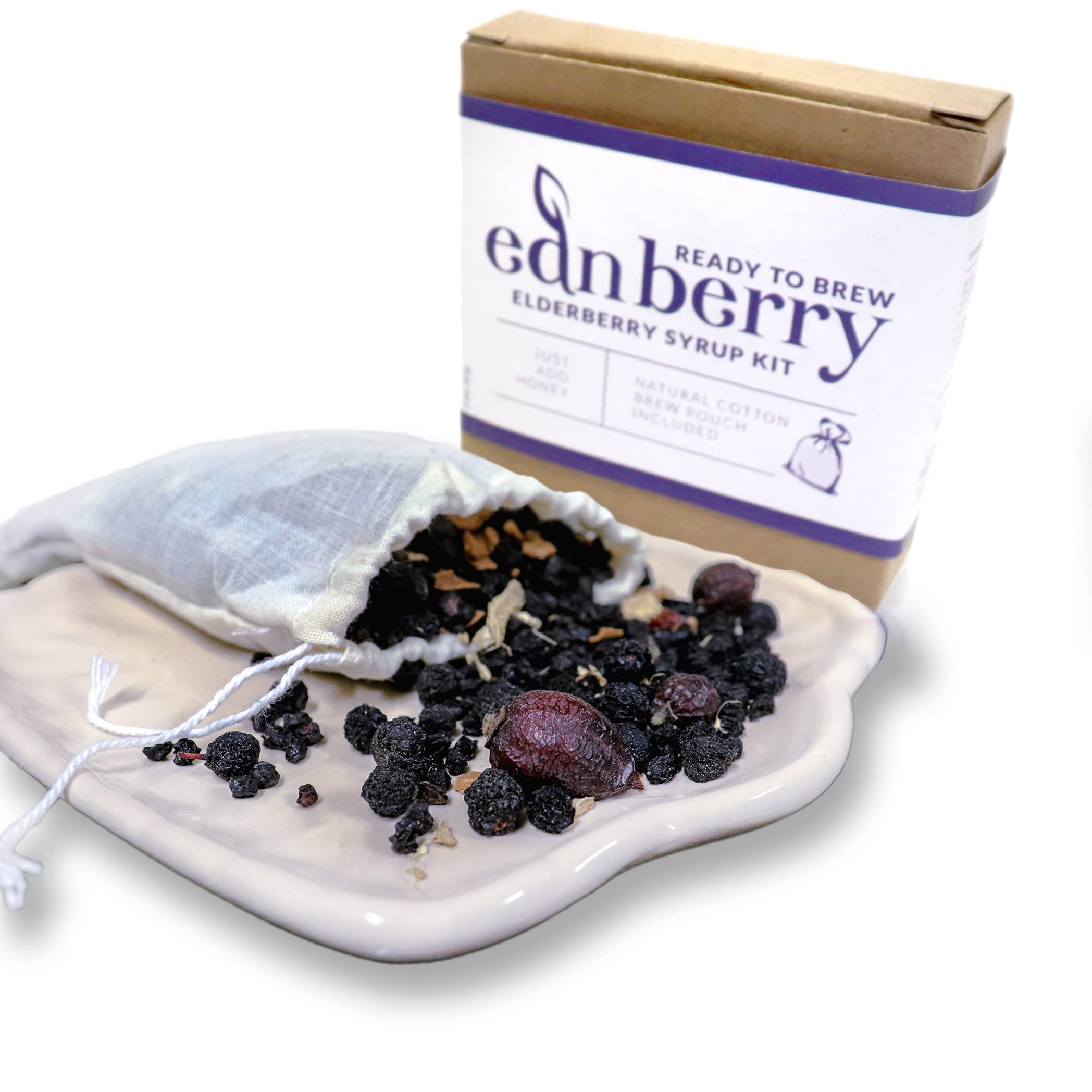 Ednberry Premium Organic Elderberry Syrup Kit DIY | Stronger Than Elderberry Gummies | Makes 32 oz | Make Your own | Natural Immune System Boost |