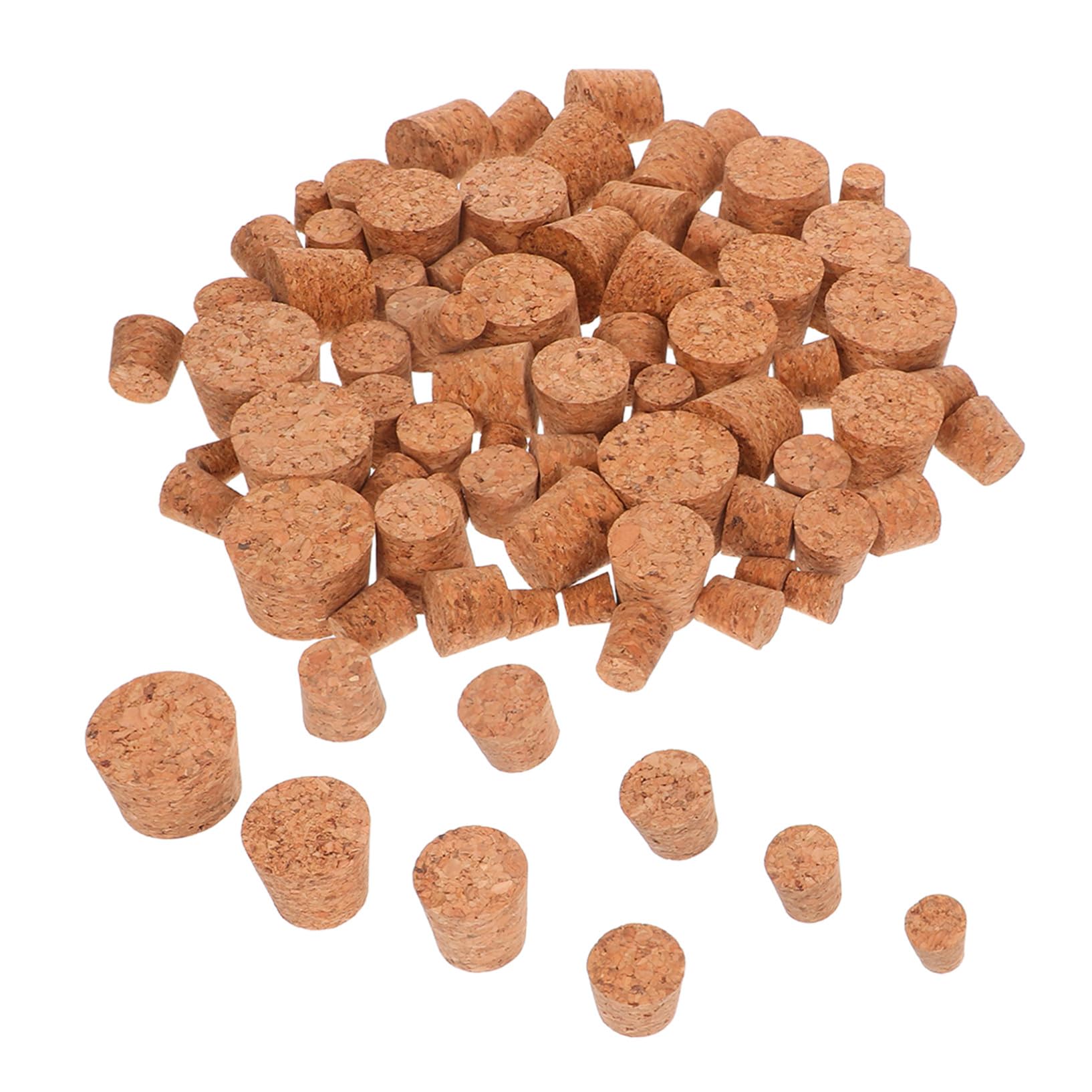 Hemobllo 80pezzi Tappi di Sughero Conici Tappi di Naturali per Bottiglie e Provette per Progetti Decorativi e Tenuta Ottimale