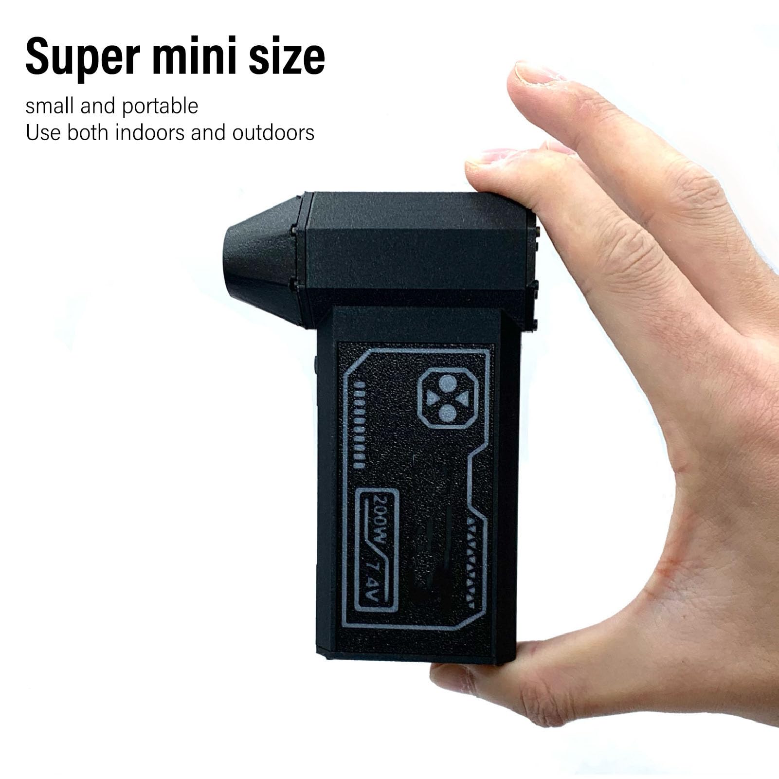 Asixxsix Soffiatore elettrico, soffiatore ad aria senza fili 130000 giri/min con regolazione della velocità a 3 livelli, batteria ricaricabile 4000 mAh per tastiera e auto