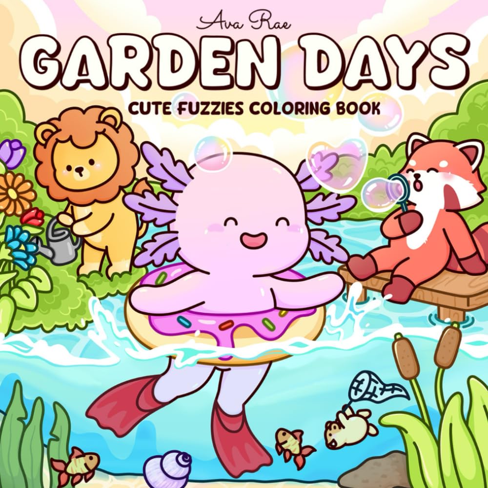 Garden Fun: Cozy Garden Adventures with Cute Fuzzies — Adorable Animal Friends & Fun Backyard Scenes for Teens and Adults