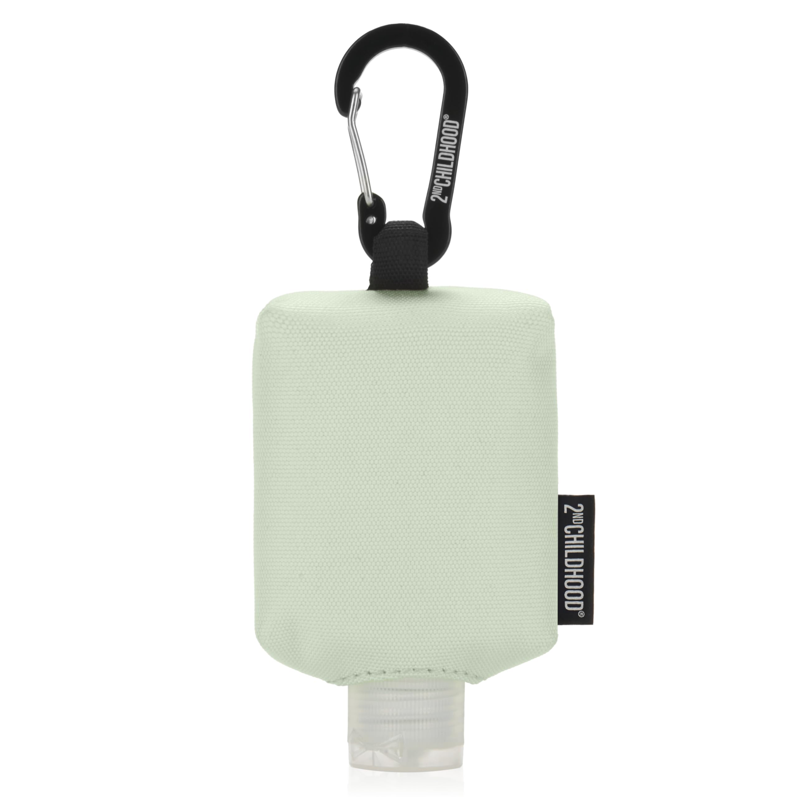 2nd Childhood Travel Hand Sanitizer Keychain – Small Refillable 2 oz Bottle with Clip-On Holder – Portable Sanitizer Case for Purse, Backpack, Gym Bag