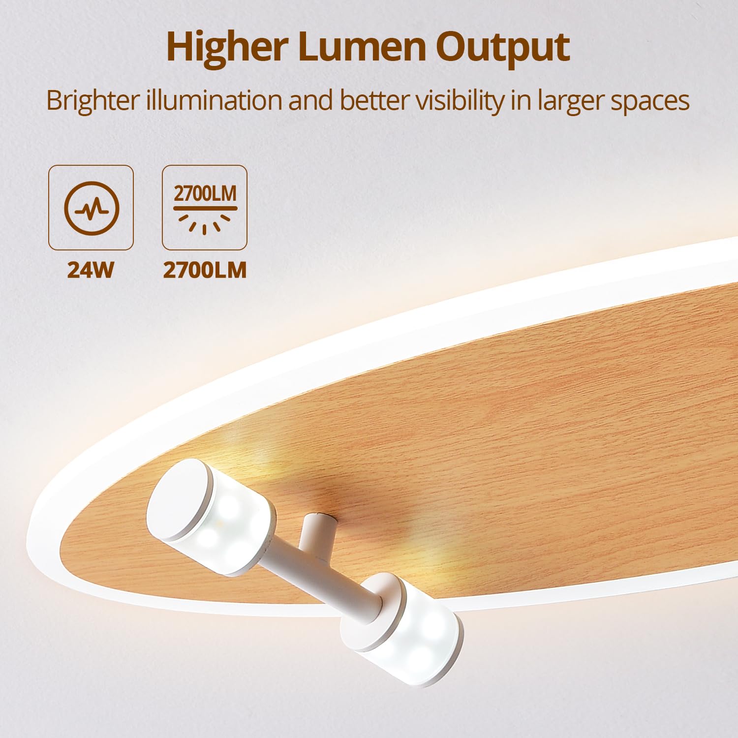 LED Deckenlampe Kinderzimmer Skateboard-Design aus Holz – Dimmbar Deckenleuchte mit Fernbedienung, 24 W, 2800lm, 3000–6500 K, Jungen Mädchen Kinderzimmerlampe