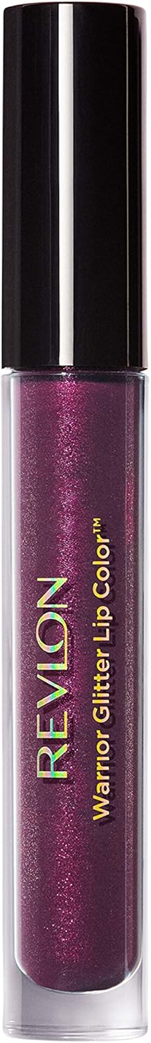 Revlon x WW84 Wonder Woman Warrior Glitter Lipcolor, Transforming Matte to Shimmer Full Coverage Liquid Lipstick in Purple, 002 Gear Up - Image 4