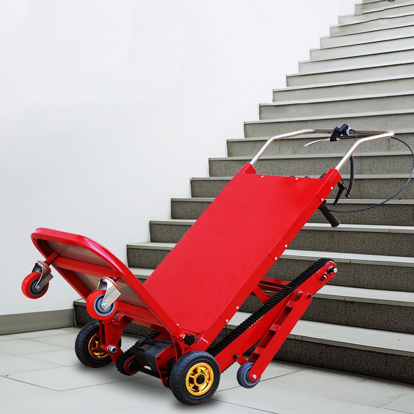 Carrelli manuali for salire le scale elettrici, Carrello mobile for montascale pieghevole for carichi pesanti for la distribuzione logistica di magazzino in movimento familiare (Size : 1000W48V20A)