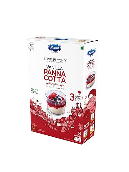 Vanilla Panna Cotta | Instant Dessert Mix | Natural Flavour & Colour | Vegan | 3 Easy Steps | 100g