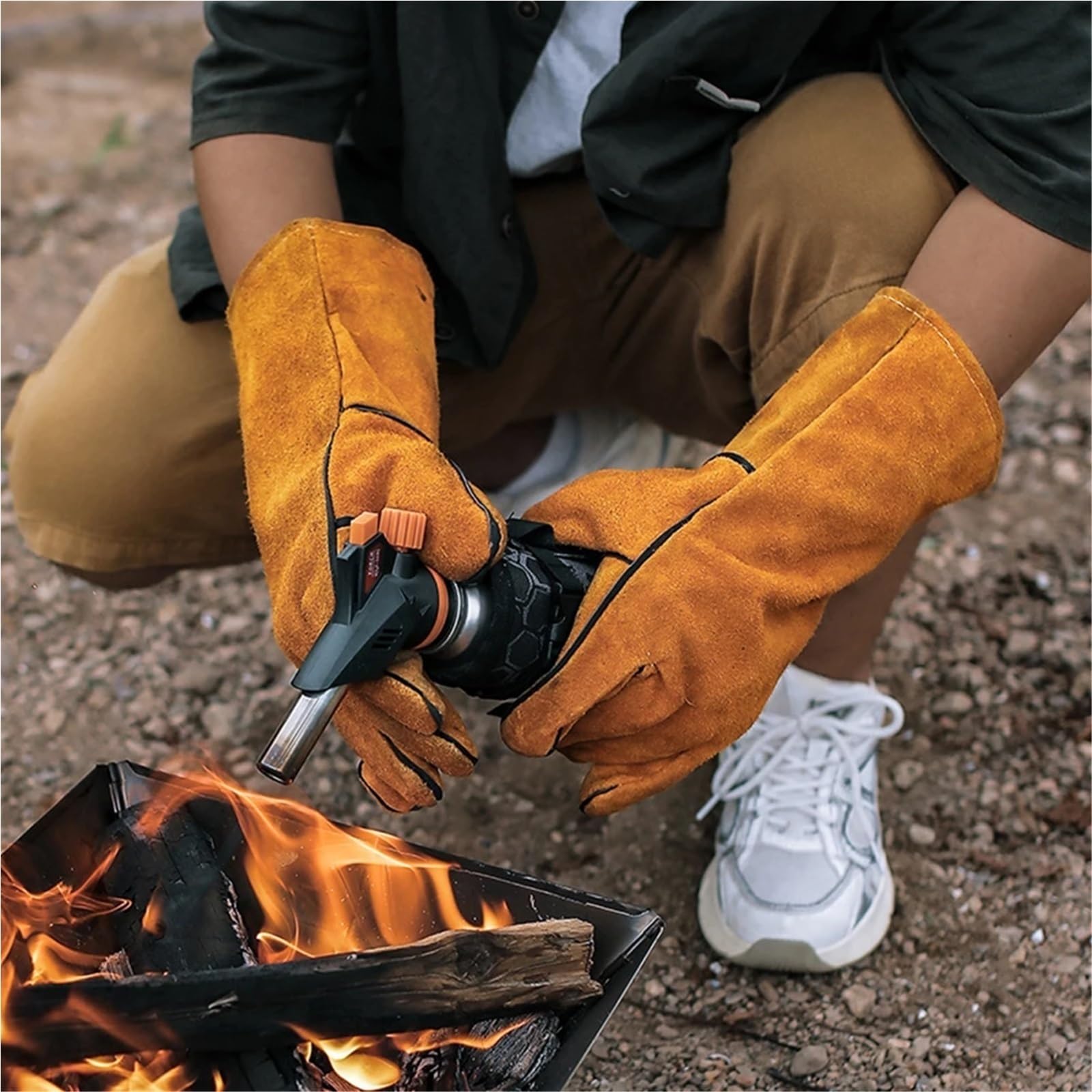 MRKU Backhandschuhe, Ofenhandschuhe, Grillhandschuhe, hitzebeständig, rutschfest, isoliert – Küchenzubehör