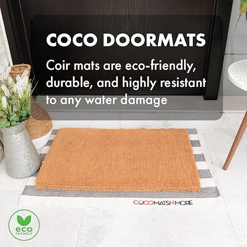Miniatura 5 de COCO MATS 'N MORE Felpudo para entrada al aire libre  Tapete de resorte para puerta exterior raspa el más sucio de los zapatos, tapete tejido a mano