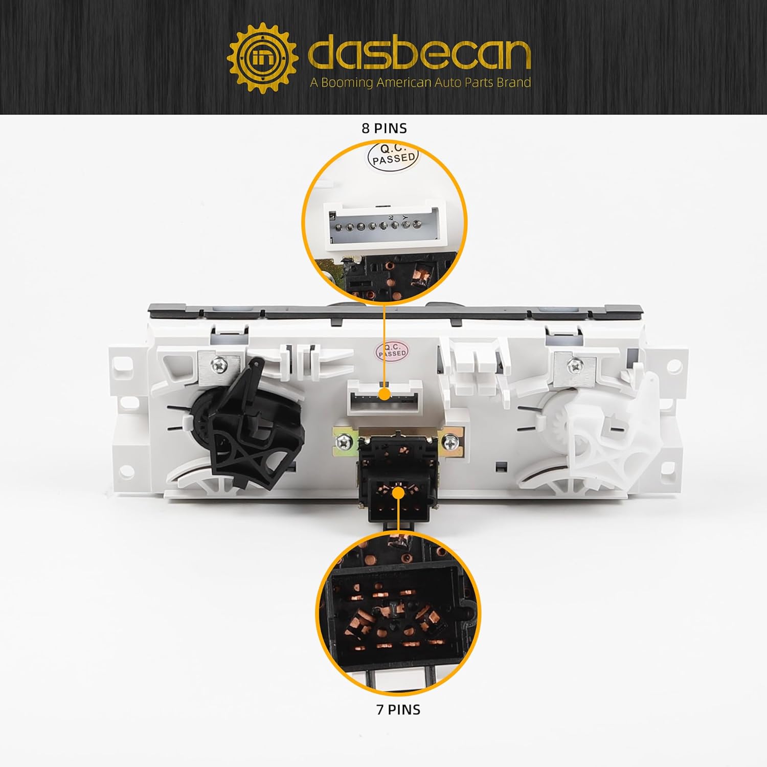 Dasbecan HVAC Climate Control Module A/C Air and Heater Conditioning Control Switch Panel Compatible with 2004-2012 Chevy Colorado GMC Canyon Replaces# 25841856 15113185 15238515 15858833