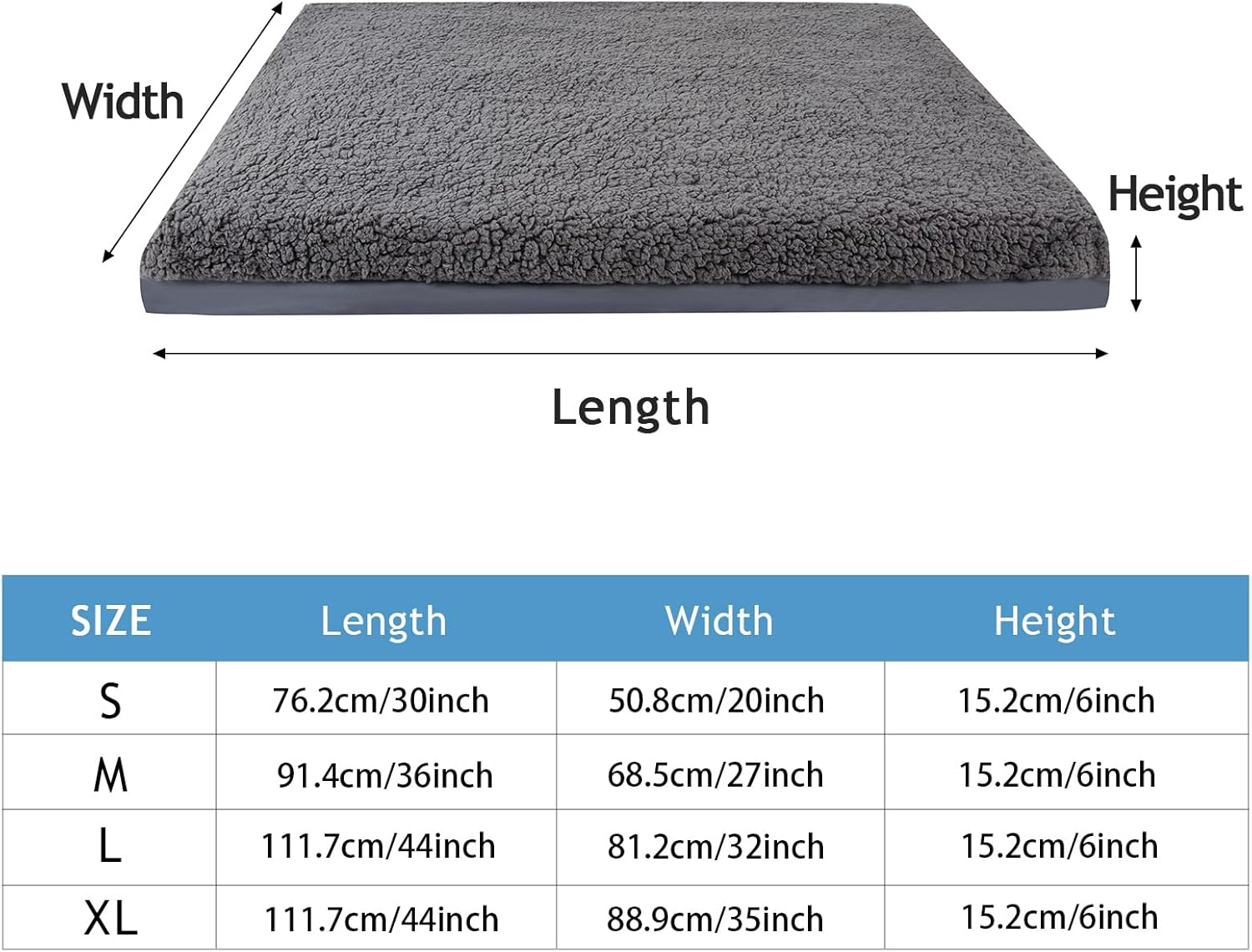 Dog Bed Cover Replacement Washable,Crate Pad Cover with Zipper,Oxford Dog Bed Sheets,Pet Bed Cover Hair Easy to Remove (Gray #2, 32 * 44 * 6inch)
