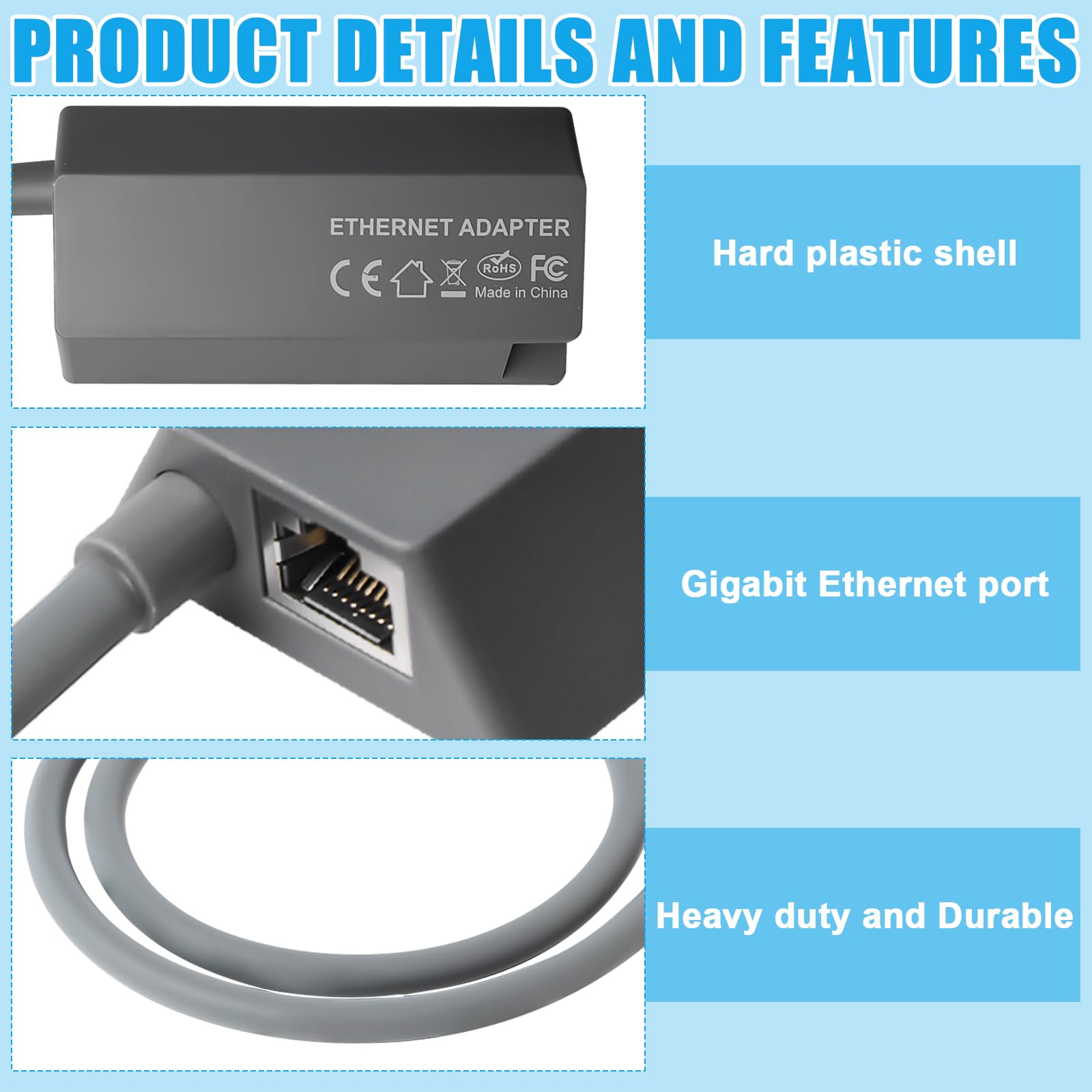 Starlink - Adattatore Ethernet V2 per ciotola rettangolare, Internet satellitare RJ45, adattatore Gigabit per Starlink Actated Gen 2, connessione di rete stabile