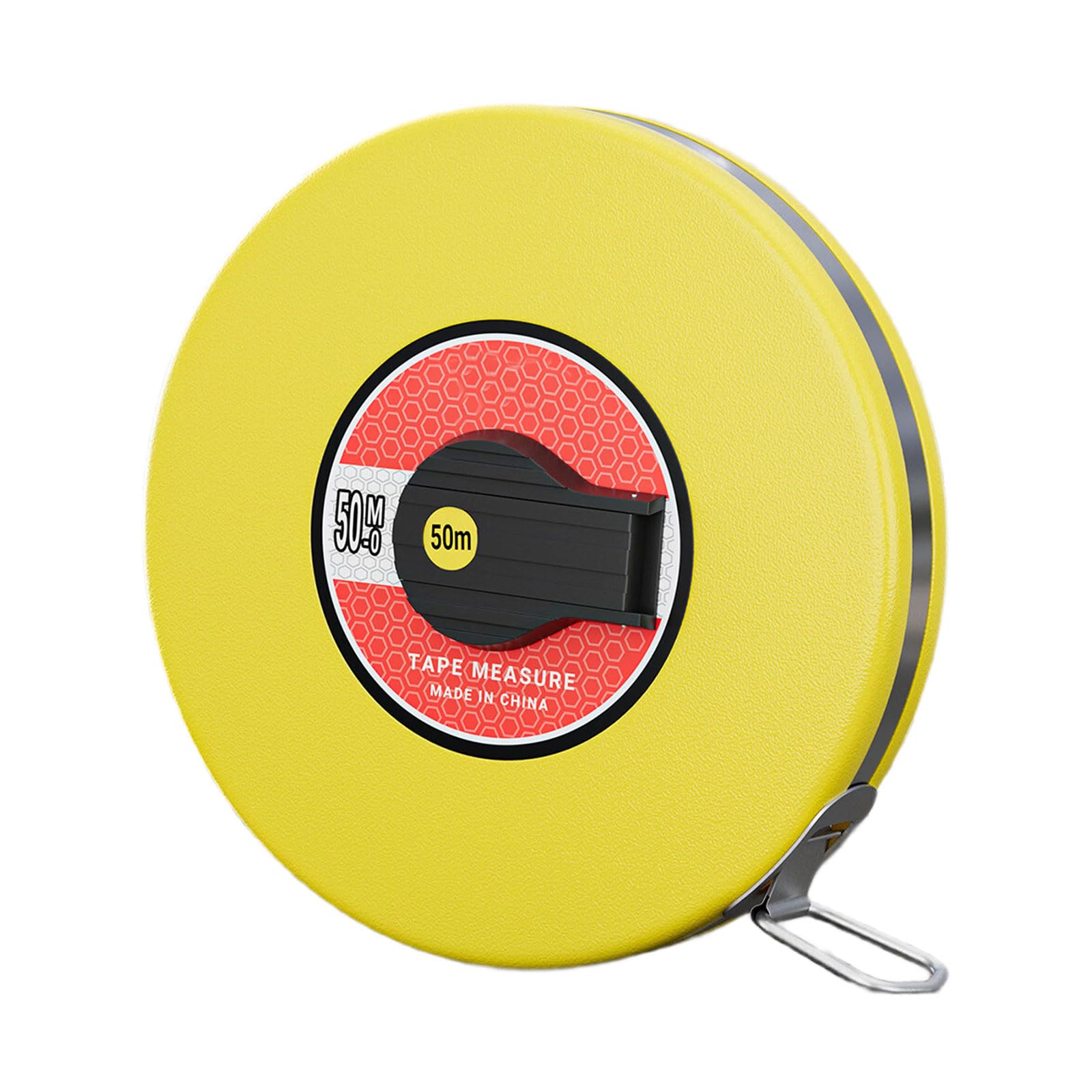 YHAILI Fiberglass Construction Tape Measure Hand Crank Operate Ruler Tape with ABS Shockproof Case for Accurate Measurements