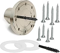 Vista 12 de Placa frontal de torno de madera de acero de 2 pulgadas con mandril roscado y dos arandelas de nailon, compatible con torno de carpintería