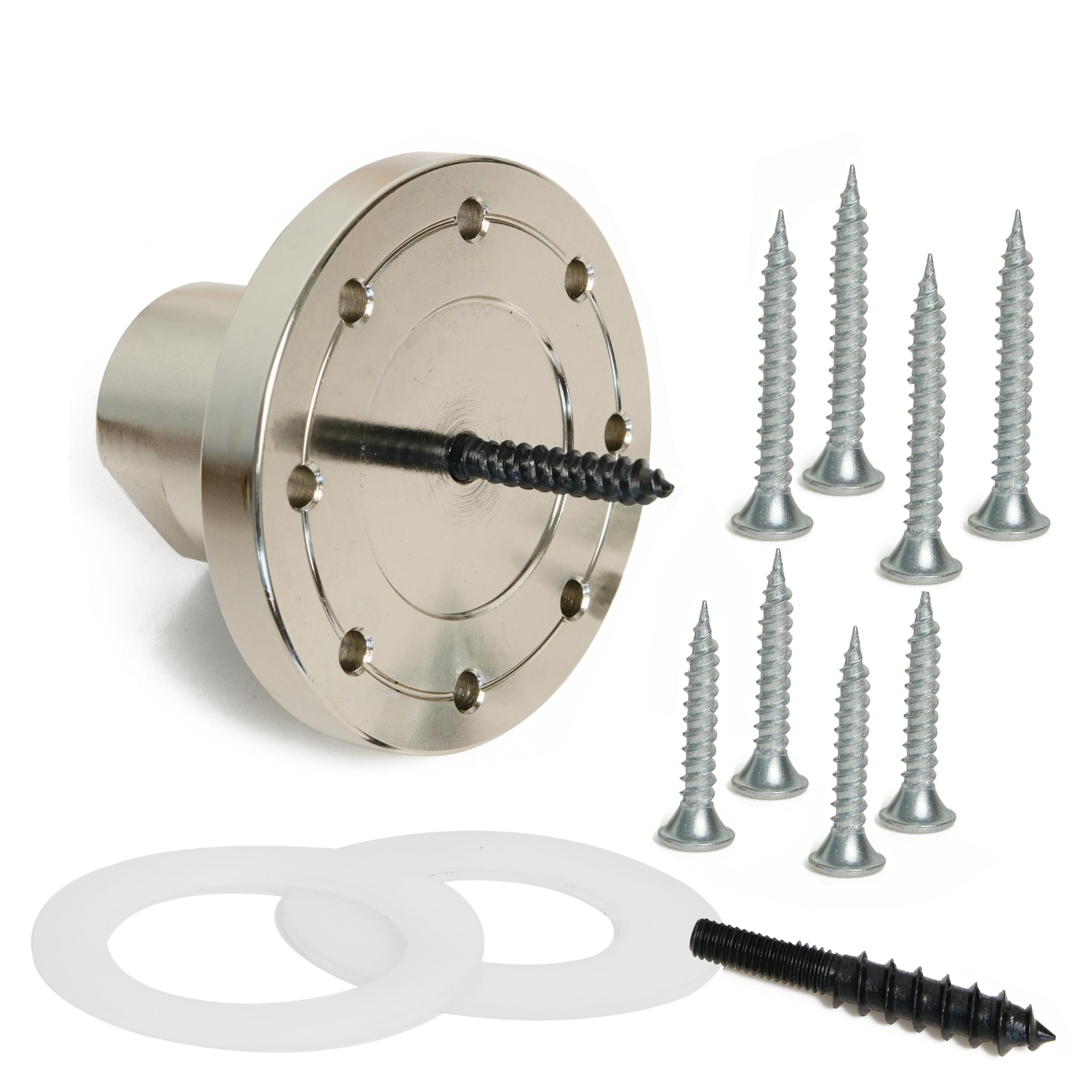 BMWOOD Woodworking 3" Lathe Faceplate with Screw Chuck, Two nylon washers for 1" x 8TPI Spindle Woodturning Lathe.