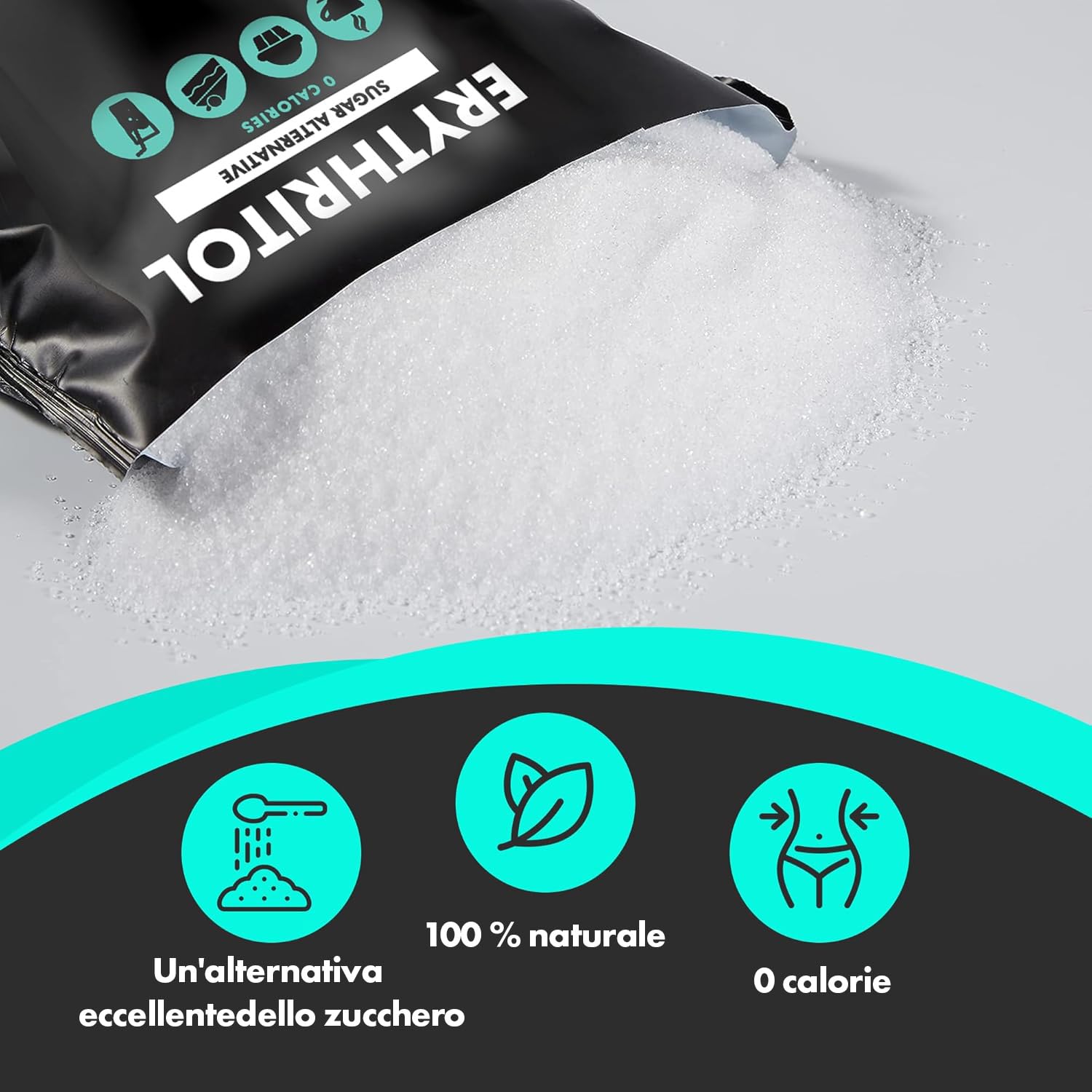 Nature Diet - Eritritolo 2 x 1000 g | Dolcificante Naturale | Zero calorie | Sostituzione dello zucchero
